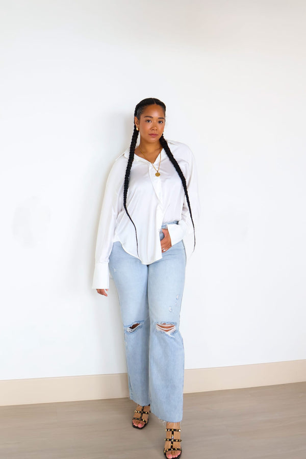 Preston Distressed Straight Leg Jean