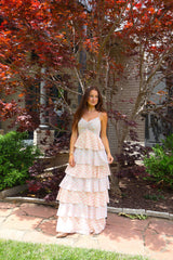 Georgina Floral Print Tiered Maxi Dress