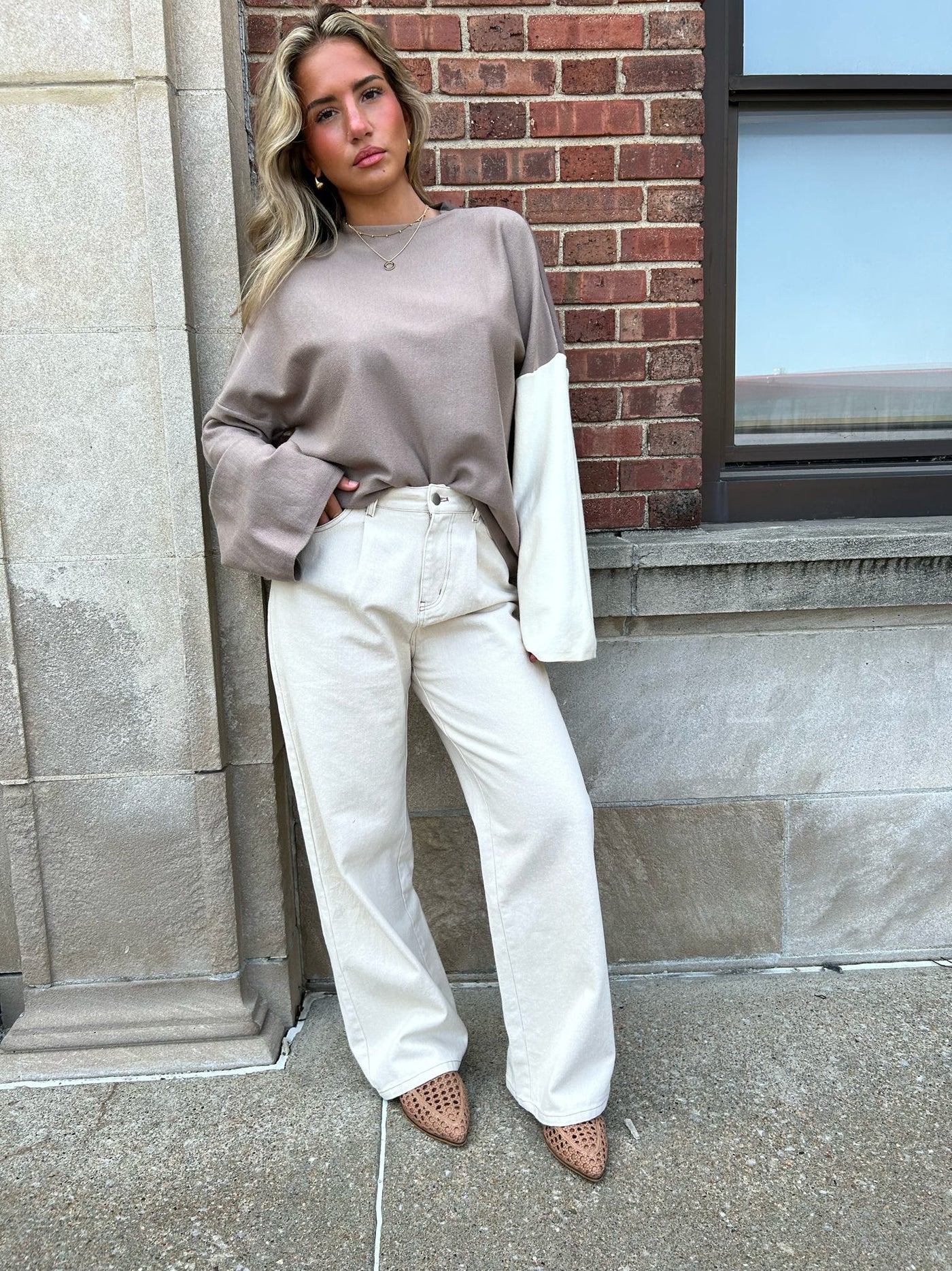 Mackie Pleated Wide Leg Jean – beyourself boutique