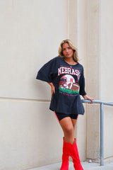 Nebraska Vintage Oversized Tee