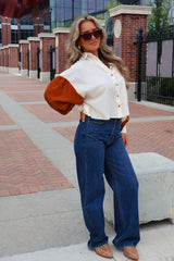 Carlson Colorblock Button Up Top