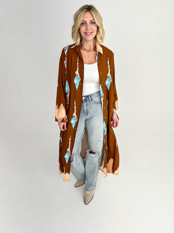 Run The World Printed Duster