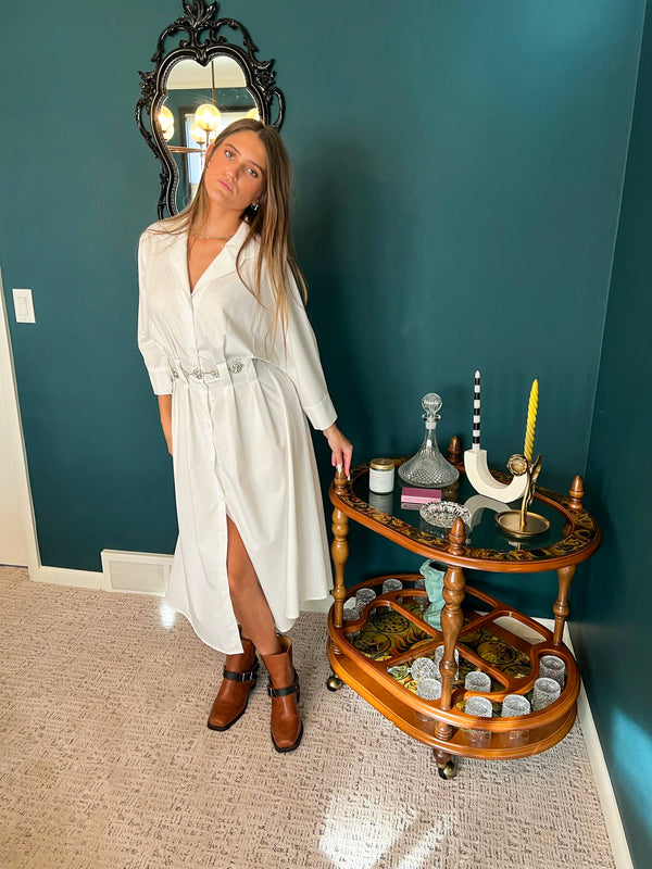 Gemini Pleated Midi Dress