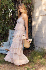 Georgina Floral Print Tiered Maxi Dress