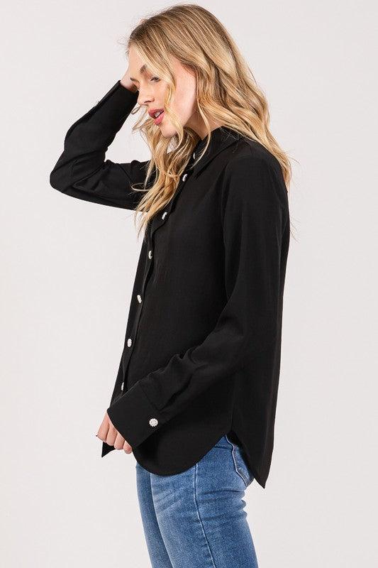 Time Of Day Pearl Button Up Top