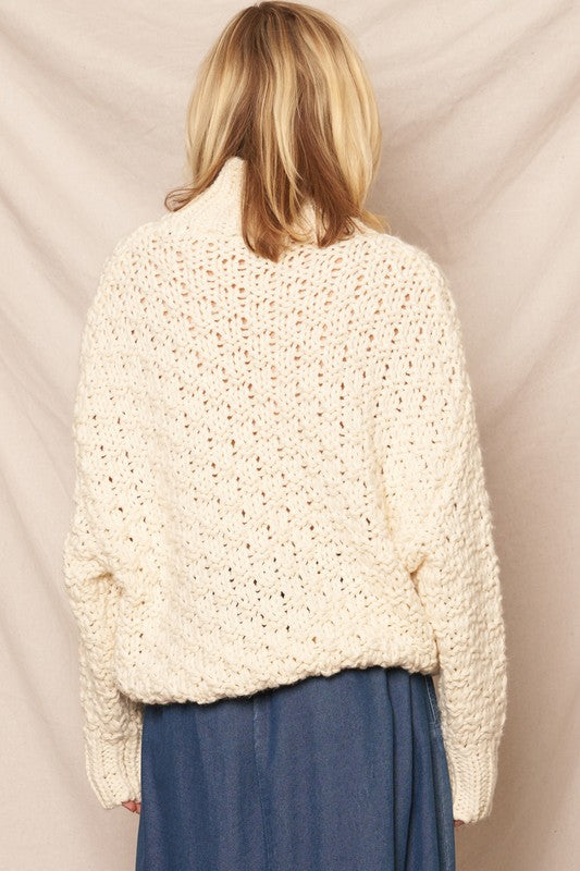 Ebony Chunky Knit Oversized Sweater