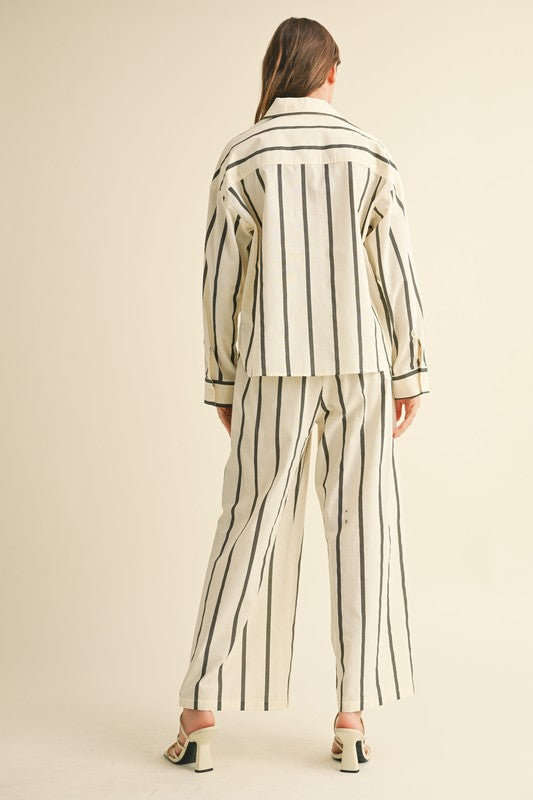 Santa Barbara Striped Linen Pants