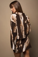 Mocha Swirl Bias Top