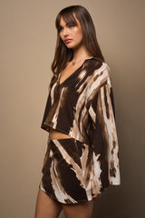 Mocha Swirl Bias Top