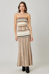 Mocha Lines Maxi Skirt