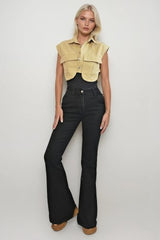 Cropped Utility Top With Oversized Pockets