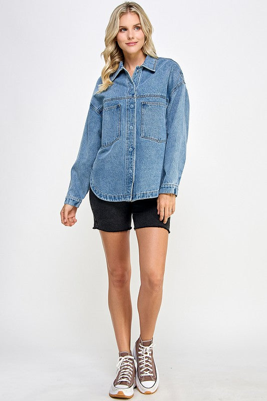 Carson Oversized Denim Shacket