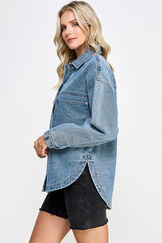 Carson Oversized Denim Shacket