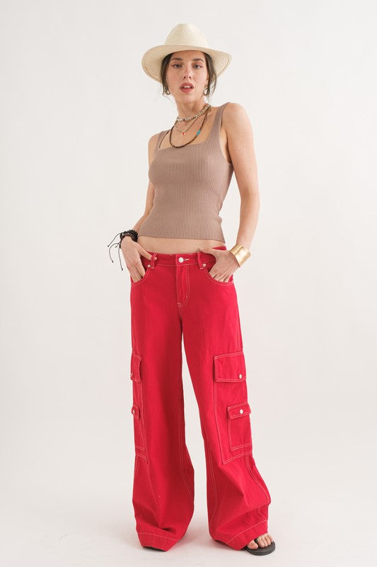 New Day Wide Leg Cargo Jean