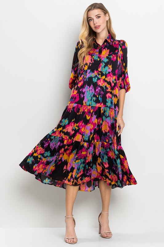 Fully Confident Floral Midi Dress