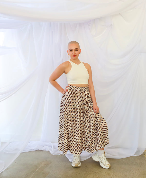 Georgia Pleated Midi Skirt