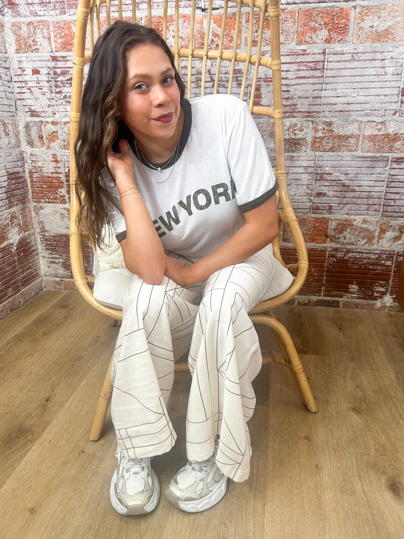 New York Faded Crop Tee
