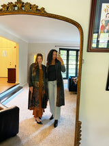 Multitone Button-Front Trench Coat/Dress