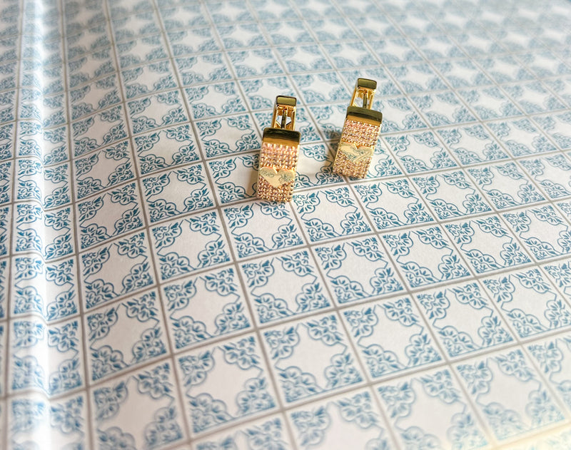 Starry Nights Square Hoop Earring