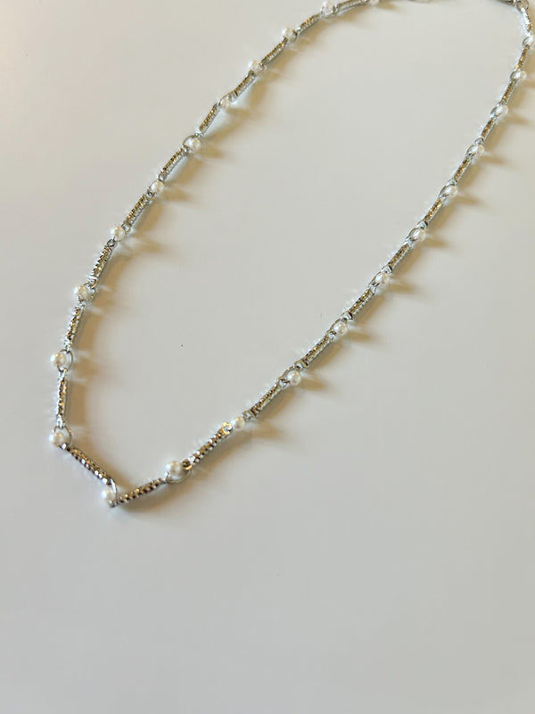 Quinn Silver and Pearl Necklace