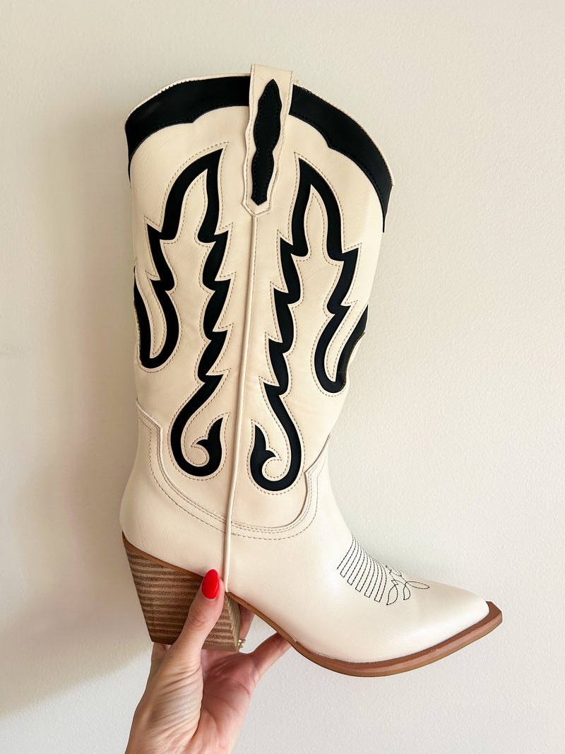 Ida Mid Calf Western Boot
