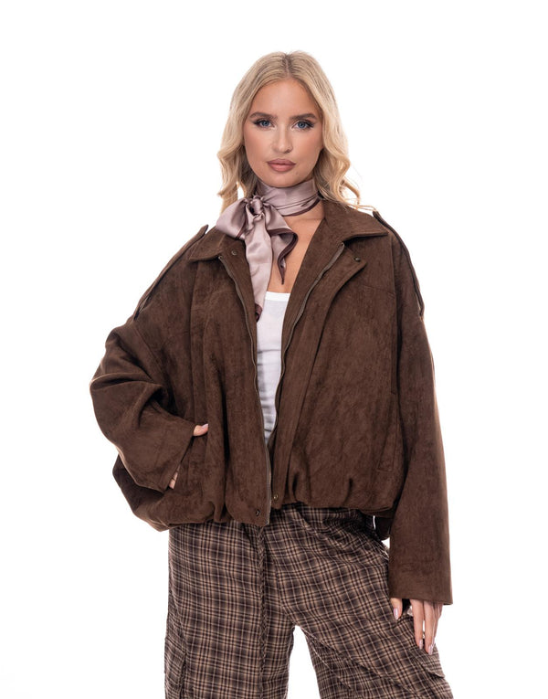 Bold Bubble Bottom Bomber Jacket