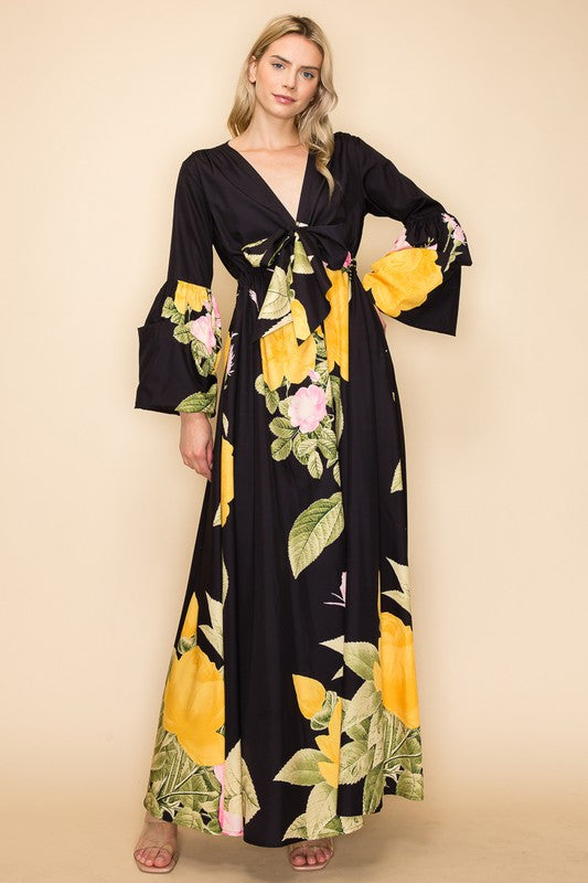A New Day Floral Print Maxi Dress