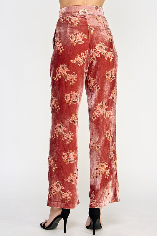 Westwood Velvet Floral Trousers