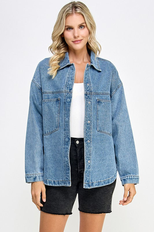 Carson Oversized Denim Shacket