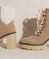 Madilyn Suede/Sherpa Lace Up Boot