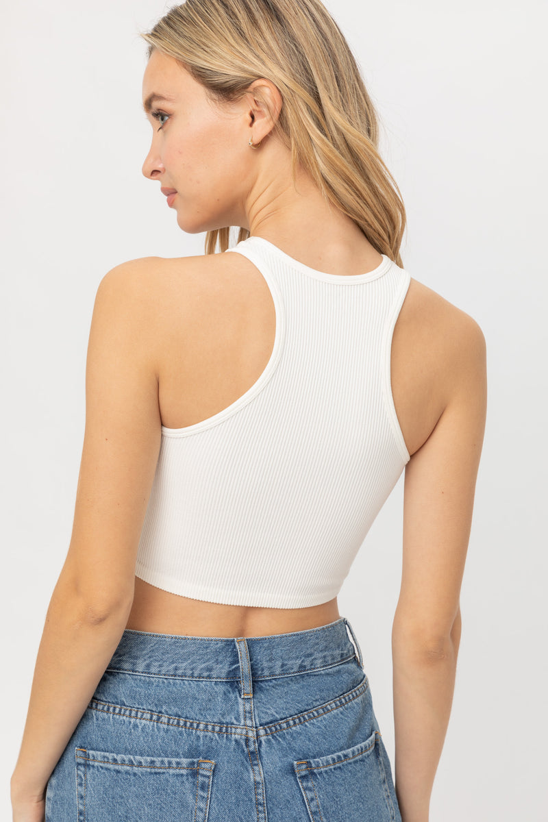 Peyton Ribbed Crop Tank
