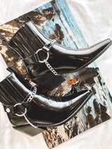Ellison Black Patent Western Boot
