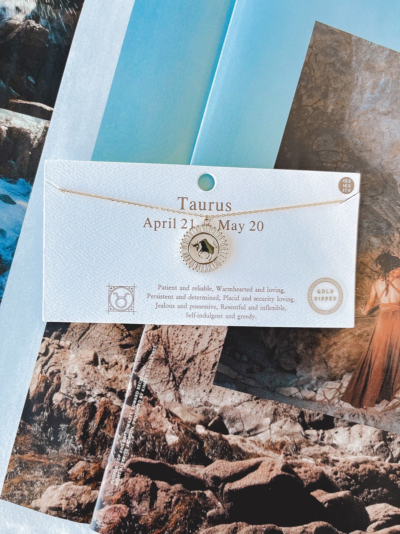 Zodiac Baguette Stone Necklace