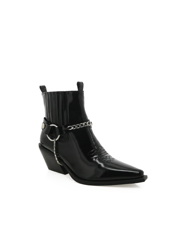 Ellison Black Patent Western Boot