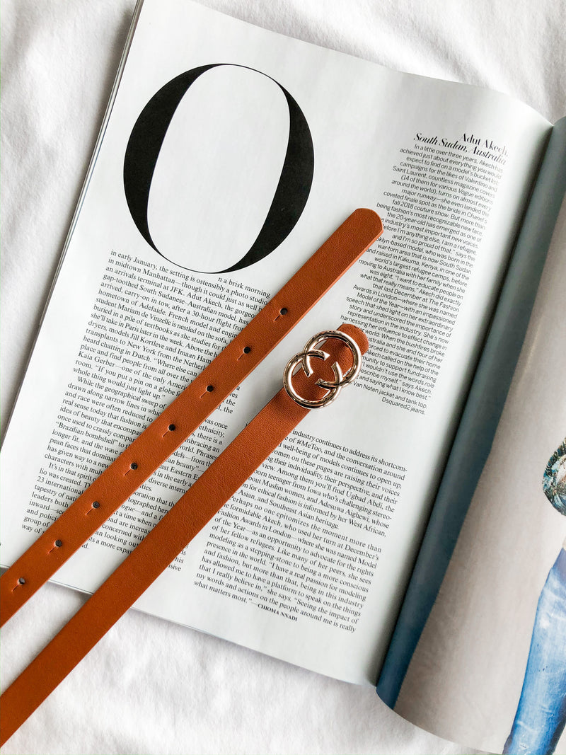 Carrie Double C Thin Belt