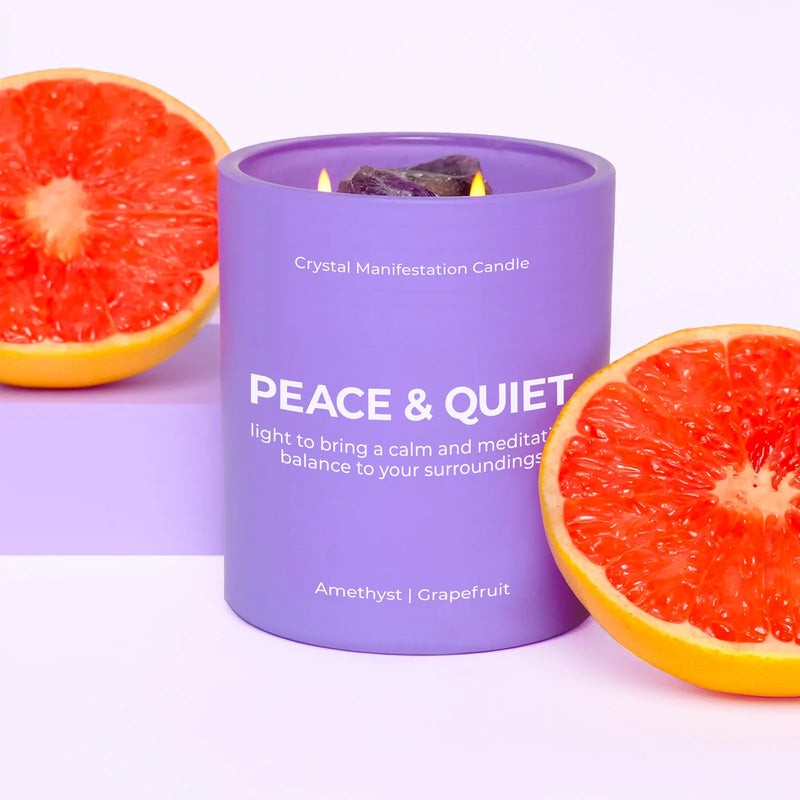 Jill & Ally Crystal Manifestation Candle - Peace & Quiet