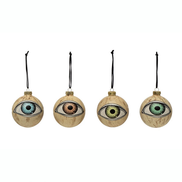 3" Round Glass Eyeball Ornament