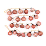 Mercury Glass Ornament Garland-Pink