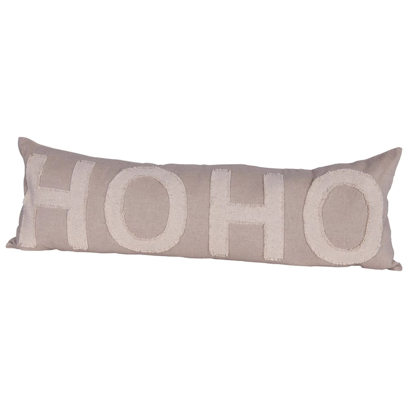 Ho Ho Cotton Chambray Lumbar Pillow